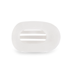 Coconut White Small Flat Round Hair Clip