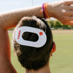 Go Tigers! Large Flat Round Hair Clip
