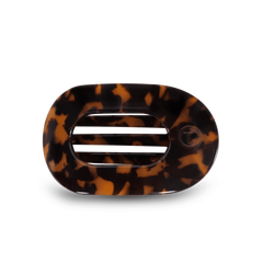 Tortoise Medium Flat Round Hair Clip