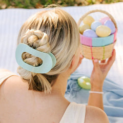 Dew Drop Large Flat Round Hair Clip