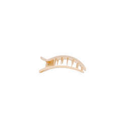 Almond Beige Tiny Flat Round Clip
