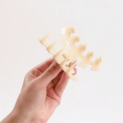 Classic Almond Beige Large Claw Clip