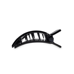 Jet Black Small Flat Square Hair Clip