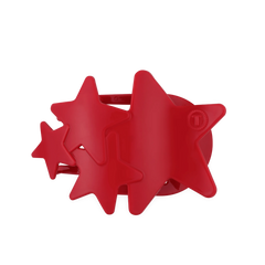 Red Shooting Star Large Flat Hair Clip