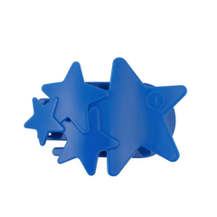 Blue Shooting Star Large Flat Hair Clip