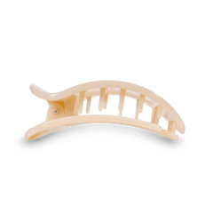 Almond Beige Small Flat Round Hair Clip