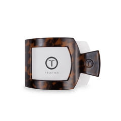 Tortoise Medium Flat Square Hair Clip