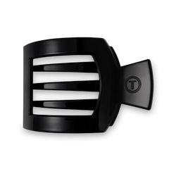 Jet Black Large Flat Square Hair Clip