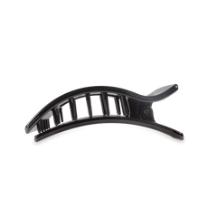 Jet Black Medium Flat Rectangle Hair Clip