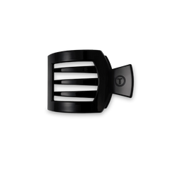 Jet Black Small Flat Square Hair Clip