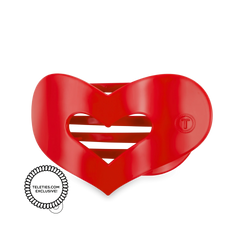 Red Heart Medium Flat Hair Clip
