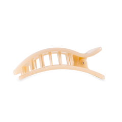Almond Beige Medium Flat Rectangle Hair Clip