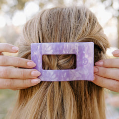 Lavender Mist Medium Flat Rectangle Hair Clip