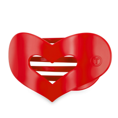 Red Heart Large Flat Hair Clip
