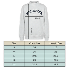 TELETIES Varsity Mockneck - Extra Large