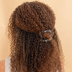 Tortoise Small Flat Square Hair Clip