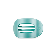 Totally Turquoise Small Flat Round Hair Clip