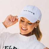Nice Hair Ball Cap - White