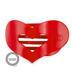 Red Heart Large Flat Hair Clip