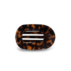 Tortoise Small Flat Round Hair Clip