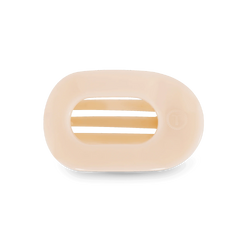 Almond Beige Small Flat Round Hair Clip