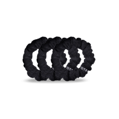 Jet Black Small Towel Scrunchies