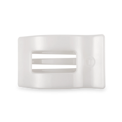 Coconut White Medium Flat Rectangle Hair Clip