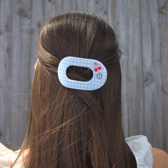 Basket of Cherries Small Flat Round Hair Clip