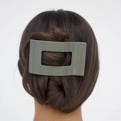 Sage it ain't so Large Flat Rectangle Hair Clip