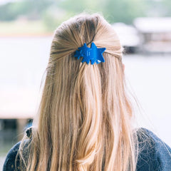 Blue Shooting Star Small Flat Hair Clip
