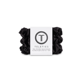 Jet Black Small Silk Scrunchies