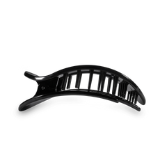 Jet Black Small Flat Round Hair Clip