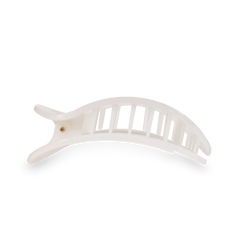 Coconut White Medium Flat Round Hair Clip