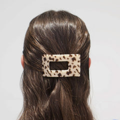 Blonde Tortoise Small Flat Rectangle Hair Clip