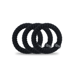 Jet Black Small Nylon Hair Ties