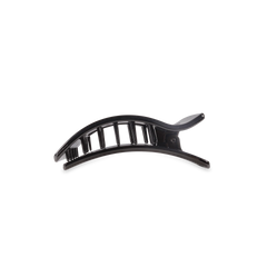 Jet Black Small Flat Rectangle Hair Clip