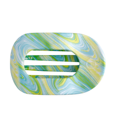 By the Sea Shore Large Flat Round Hair Clip