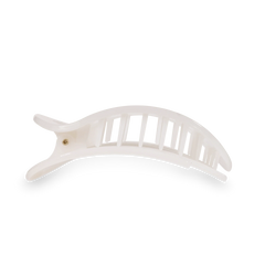 Coconut White Small Flat Round Hair Clip