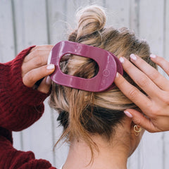 Wild Side Large Flat Round Hair Clip