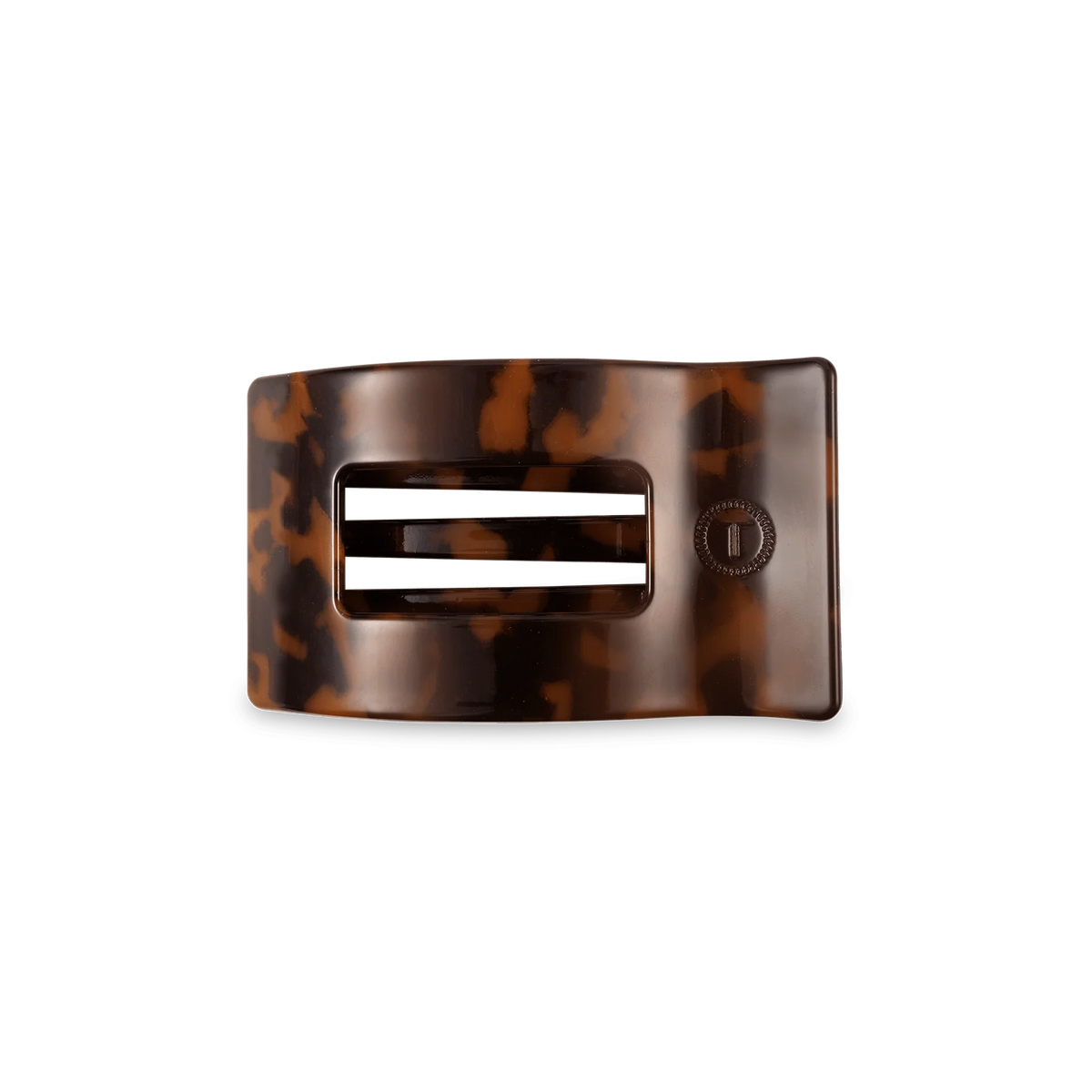Tortoise Small Flat Rectangle Hair Clip