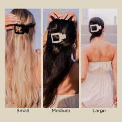 Almond Beige Small Flat Square Hair Clip