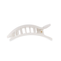 Coconut White Medium Flat Rectangle Hair Clip