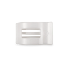 Coconut White Small Flat Rectangle Hair Clip