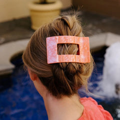 Dreamsicle Large Flat Rectangle Hair Clip