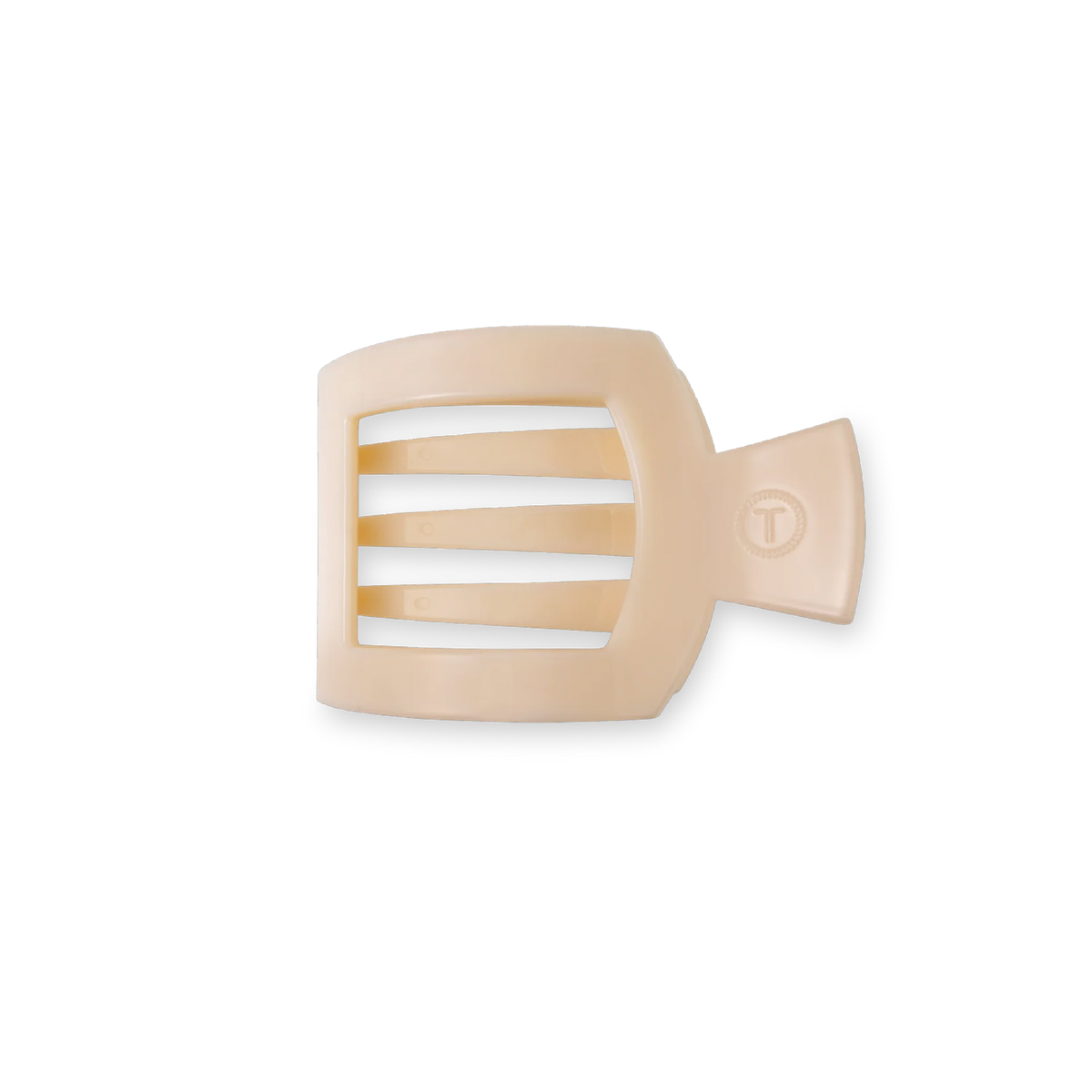 Almond Beige Small Flat Square Hair Clip