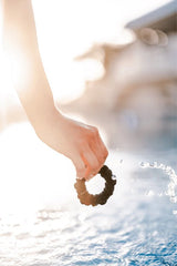 Jet Black Small Towel Scrunchies