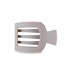 Silver Flames Medium Flat Square Hair Clip