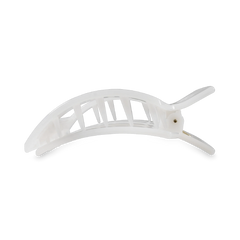 Coconut White Medium Flat Square Hair Clip