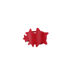 Red Shooting Star Tiny Flat Hair Clip