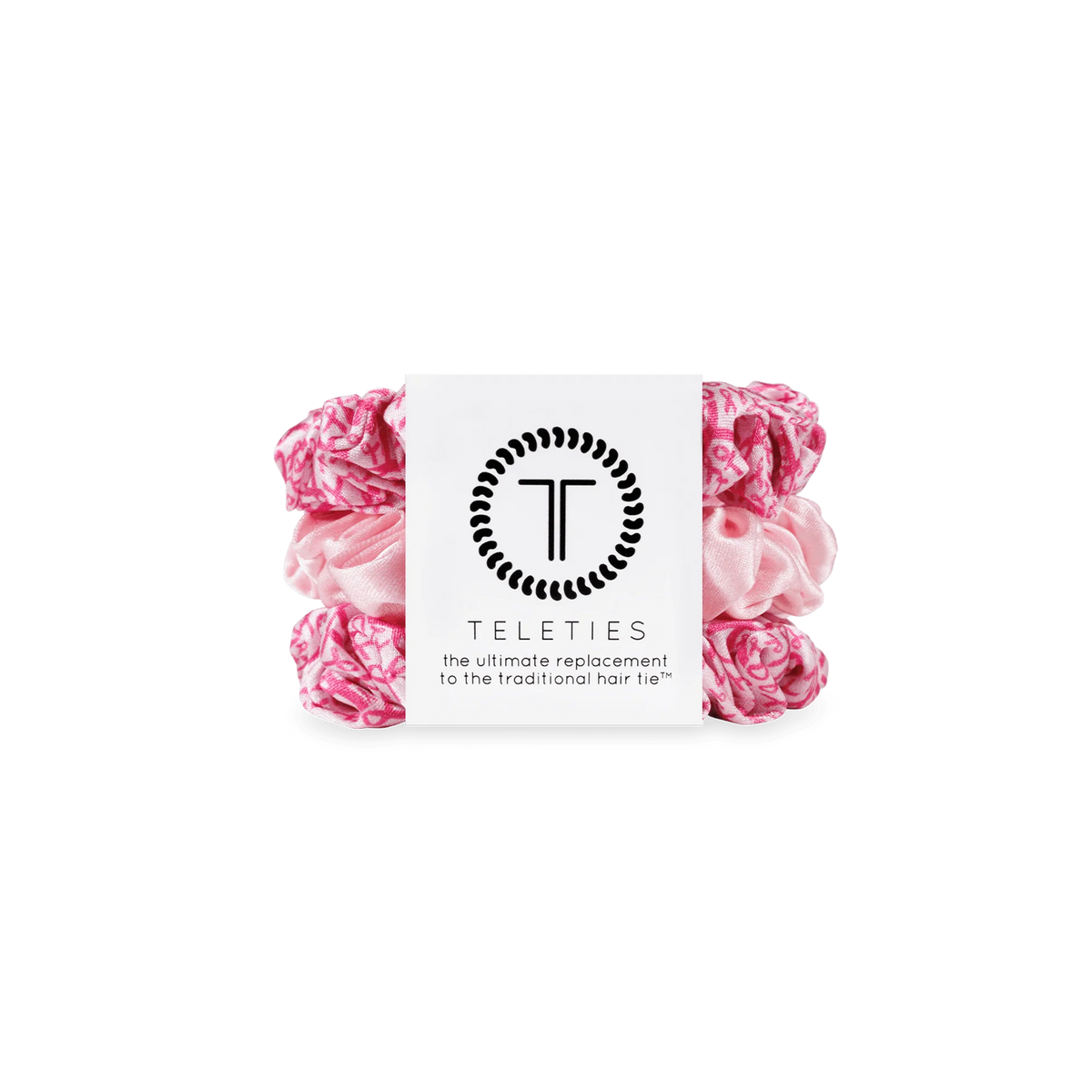 Pink Ribbon Power Small Silk Scrunchies